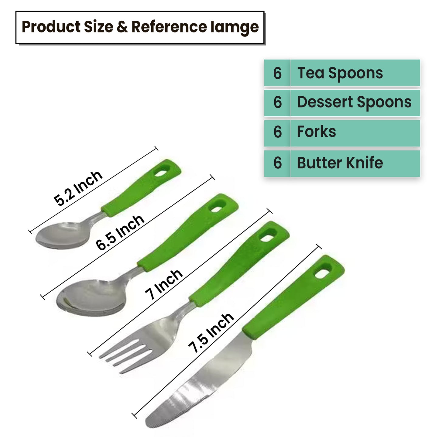Swastik Cutlery Set for Dining Table 24 Pcs Spoon Set With Stand