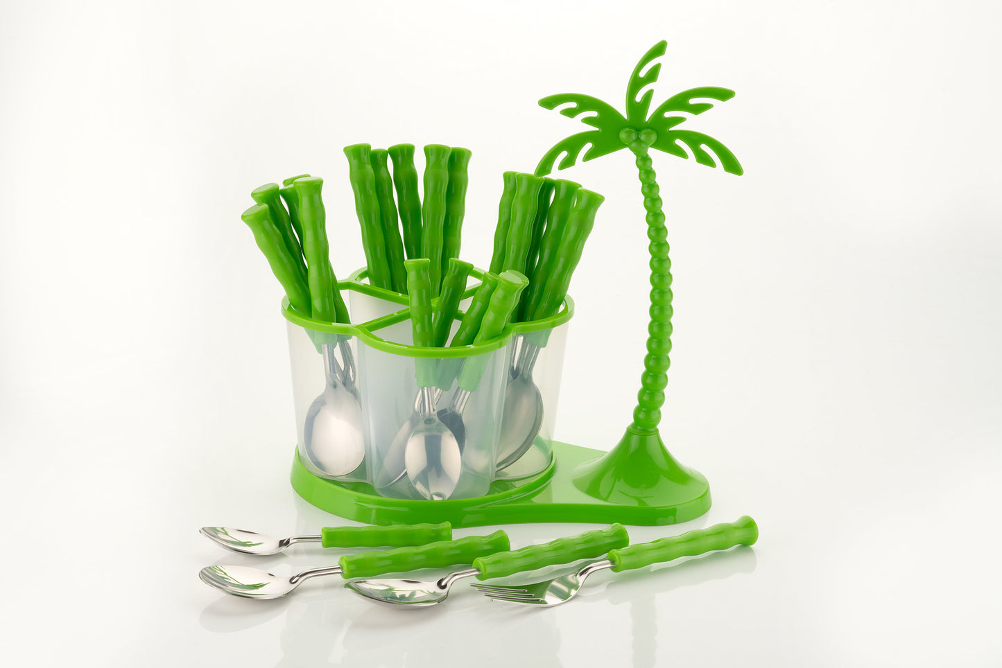 Antique Designer Cutlery Set for Dining Table 24 Pcs Spoon Set With Stand