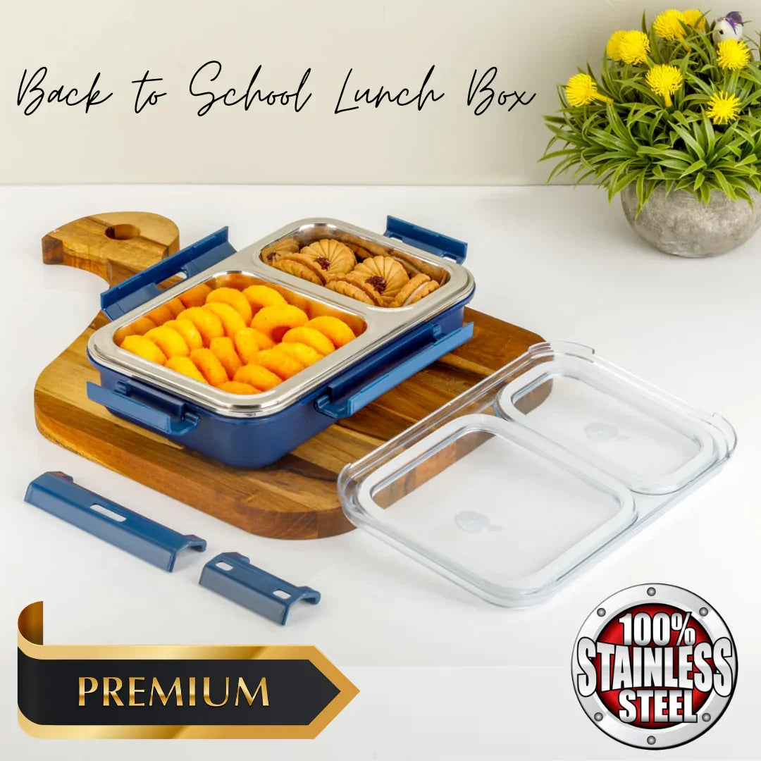 Super lunchbox | 2 Section Stainless Steel Inner | Insulated & Food Grade | Free Lock Set | Back to School lunchbox