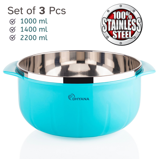 Signature Serving Bowl Microwave Safe Bowl Pack of 3, 1000ml, 1400ml, 2200ml