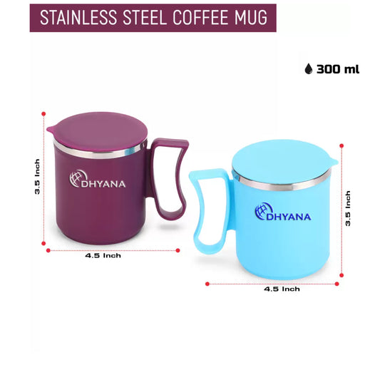 Buy 1 Get 1 Free CoffeeMug, Unbreakable Double Wall Hot and Cool StainlessSteel Mug 300ml