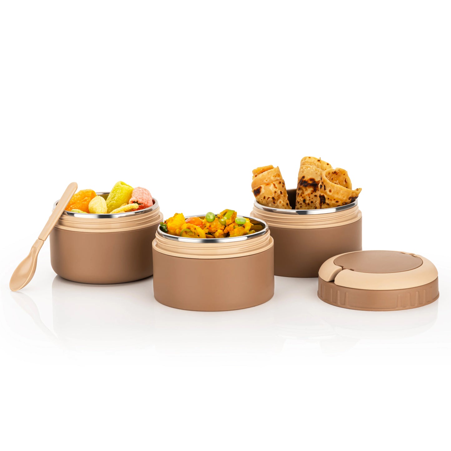 DOST 3 Layer SS Lunch Box | 550ml x 3 Airtight Tiffin | Premium Lunch Box for Office, Kids & Travel