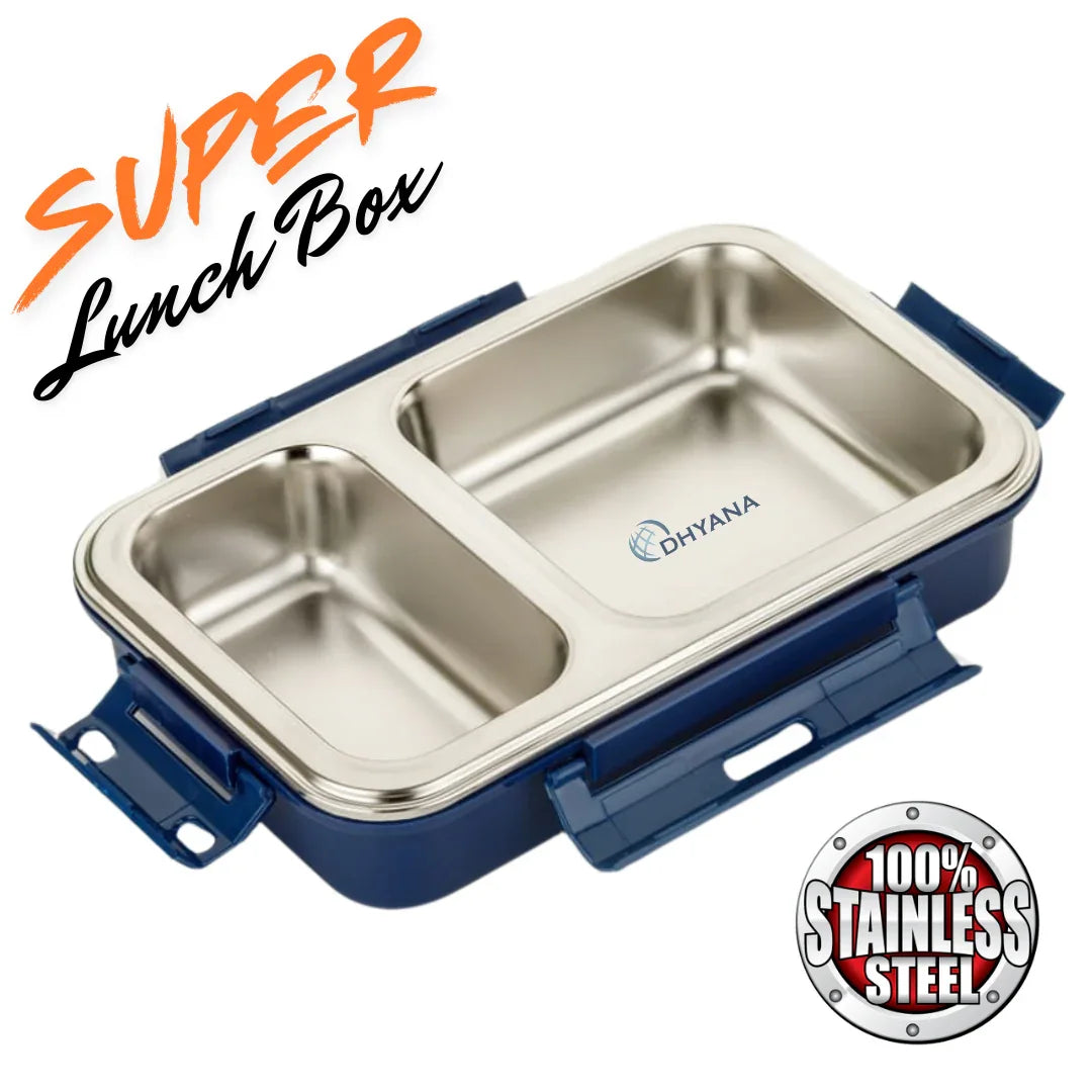 Super lunchbox | 2 Section Stainless Steel Inner | Insulated & Food Grade | Free Lock Set | Back to School lunchbox