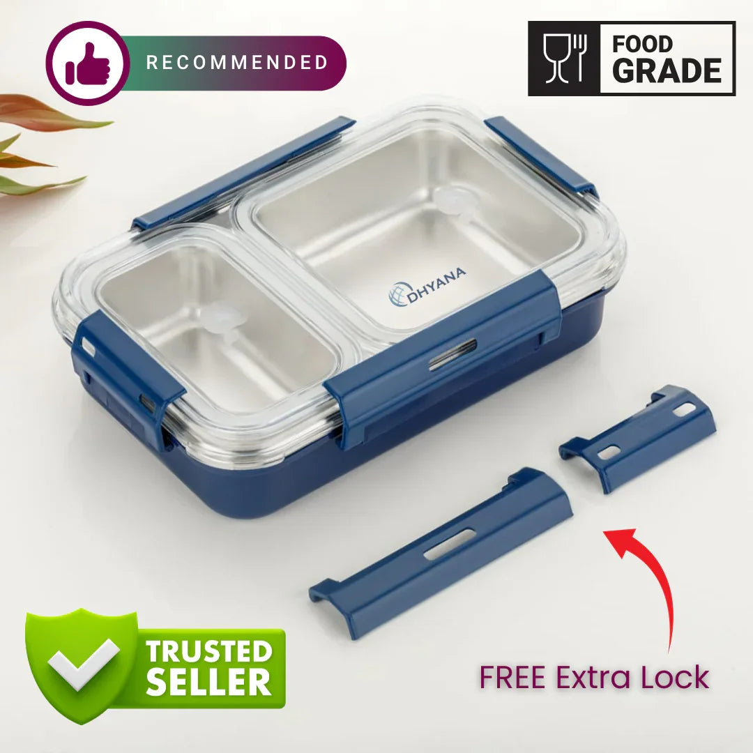 Super lunchbox | 2 Section Stainless Steel Inner | Insulated & Food Grade | Free Lock Set | Back to School lunchbox