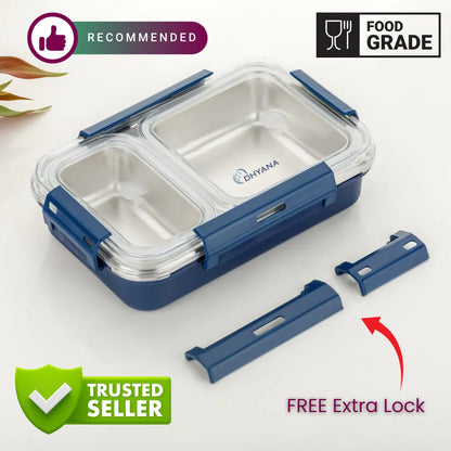 Super lunchbox | 2 Section Stainless Steel Inner | Insulated & Food Grade | Free Lock Set | Back to School lunchbox