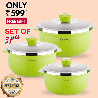 Signature Serving Bowl Microwave Safe Bowl Pack of 3, 1000ml, 1400ml, 2200ml