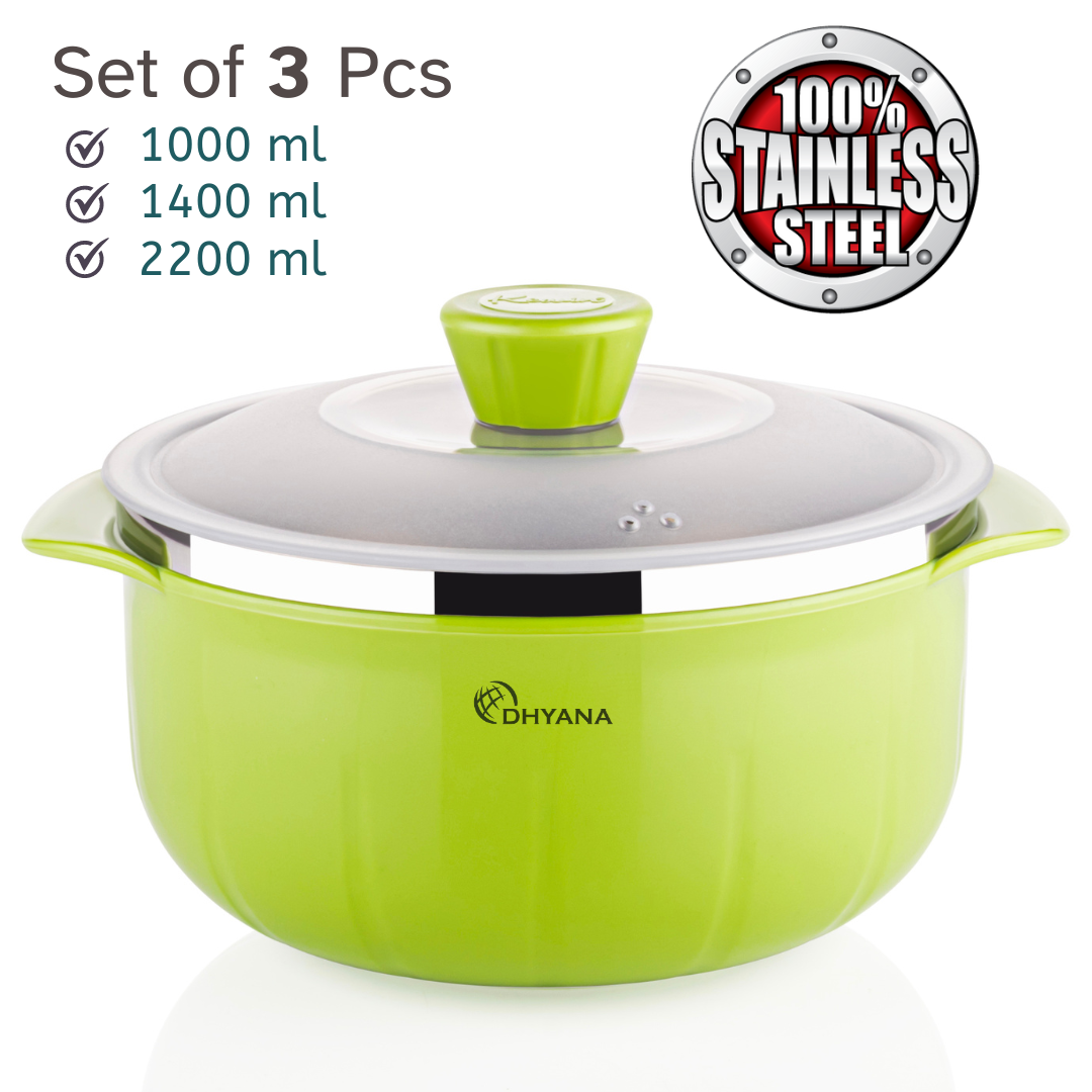 Signature Serving Bowl Microwave Safe Bowl Pack of 3, 1000ml, 1400ml, 2200ml