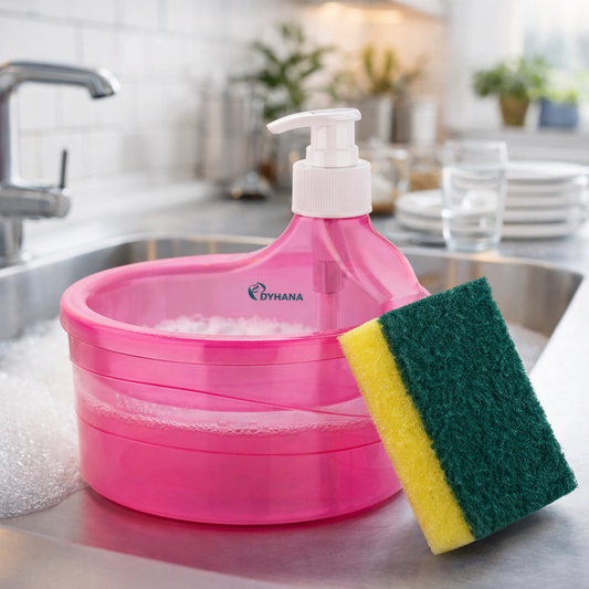 Buy 1 Get 1 Offer 2in1 Plastic Liquid Soap Dispenser with Soap Holder for Kitchen & Sink, 350 ml Liquid, Soap / Gel Dispenser