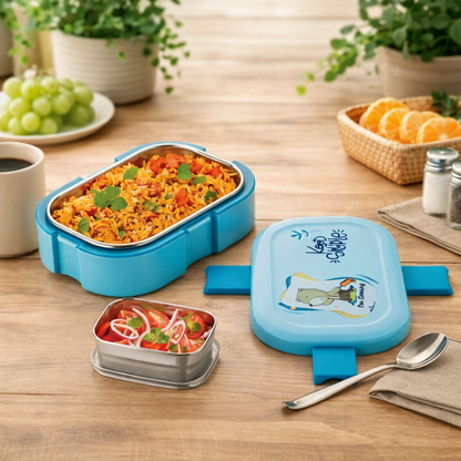 Scooby Lunchbox with Stainless Steel Inner | Insulated Lunch Box with Spoon & Extra Container