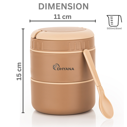 Buy 1 Get 1 Free DOST 2 Layer SS Lunch Box | Leakproof Tiffin for Office, Kids & Travel