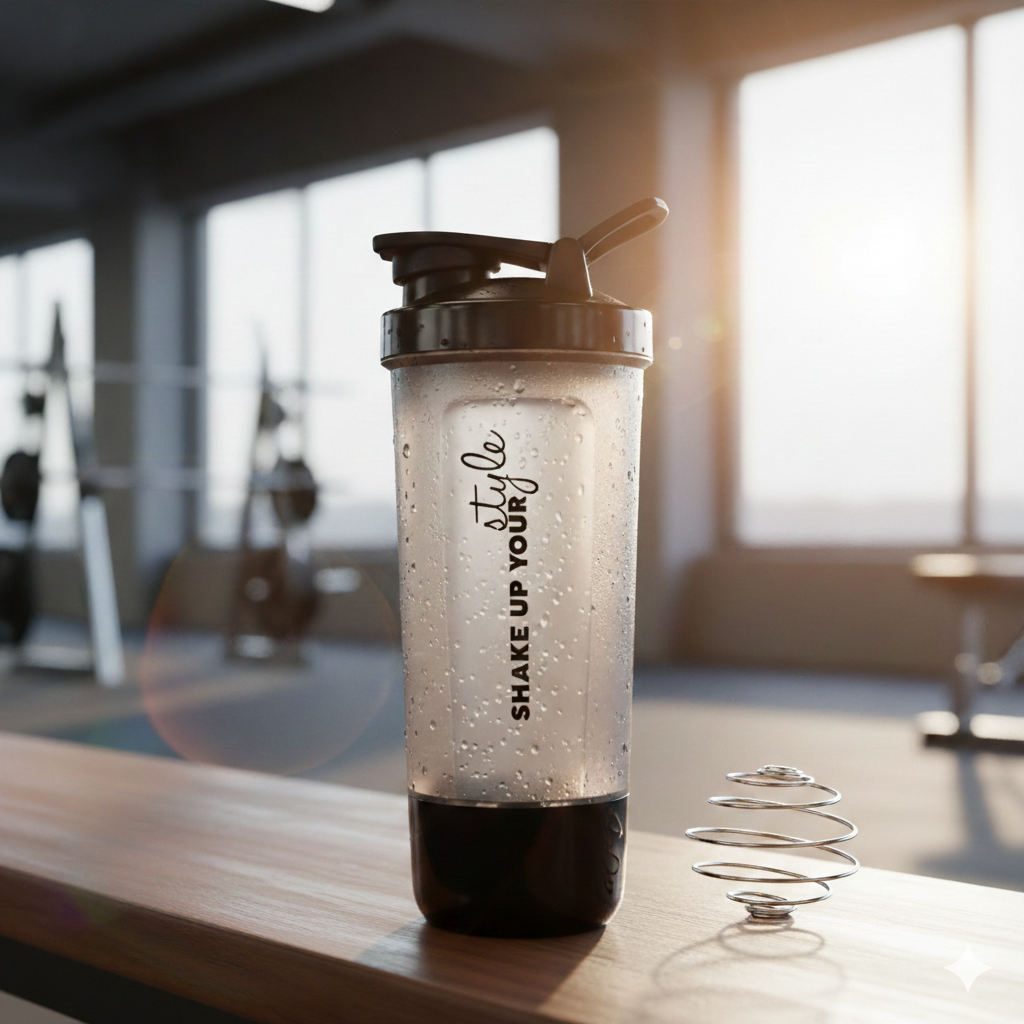Protein Shaker & Water Bottle for gym or Cycling with Extra Compartment For Men and Women 600 ml