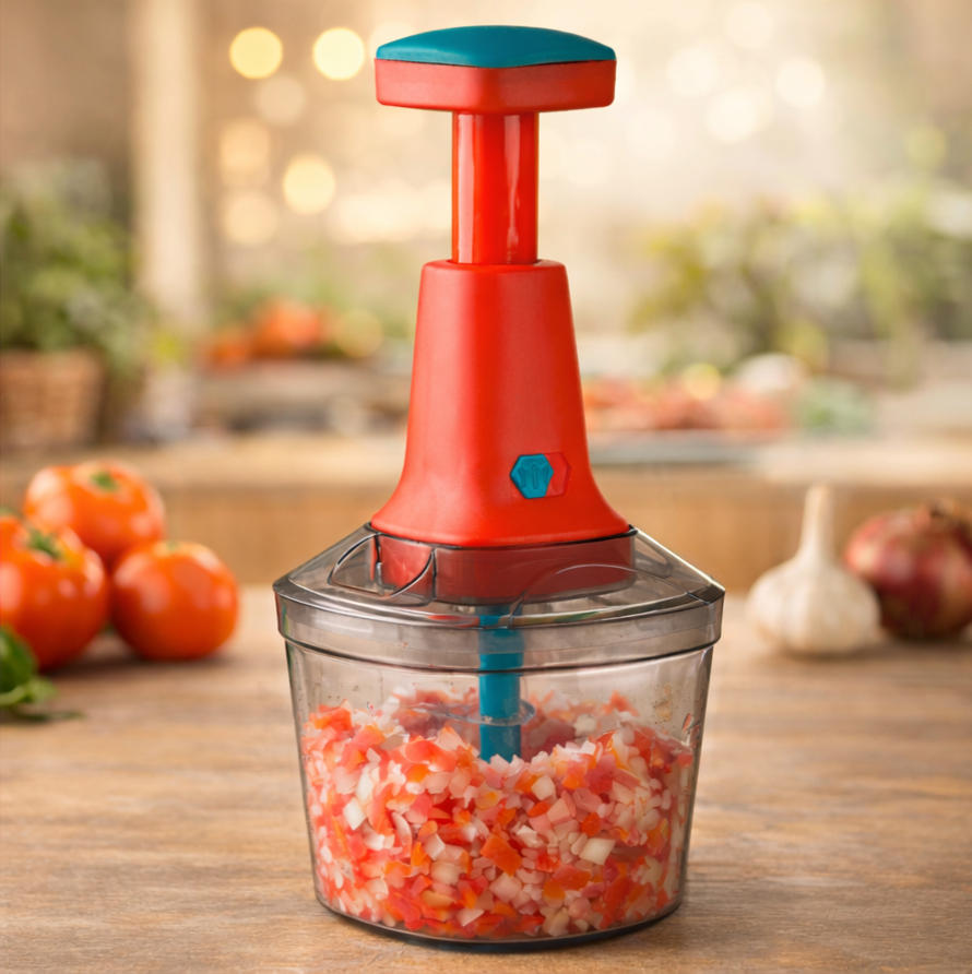 Smart Multipurpose Push Chopper 1100ml / 6 Blades / Vegetable & Onion Cutter