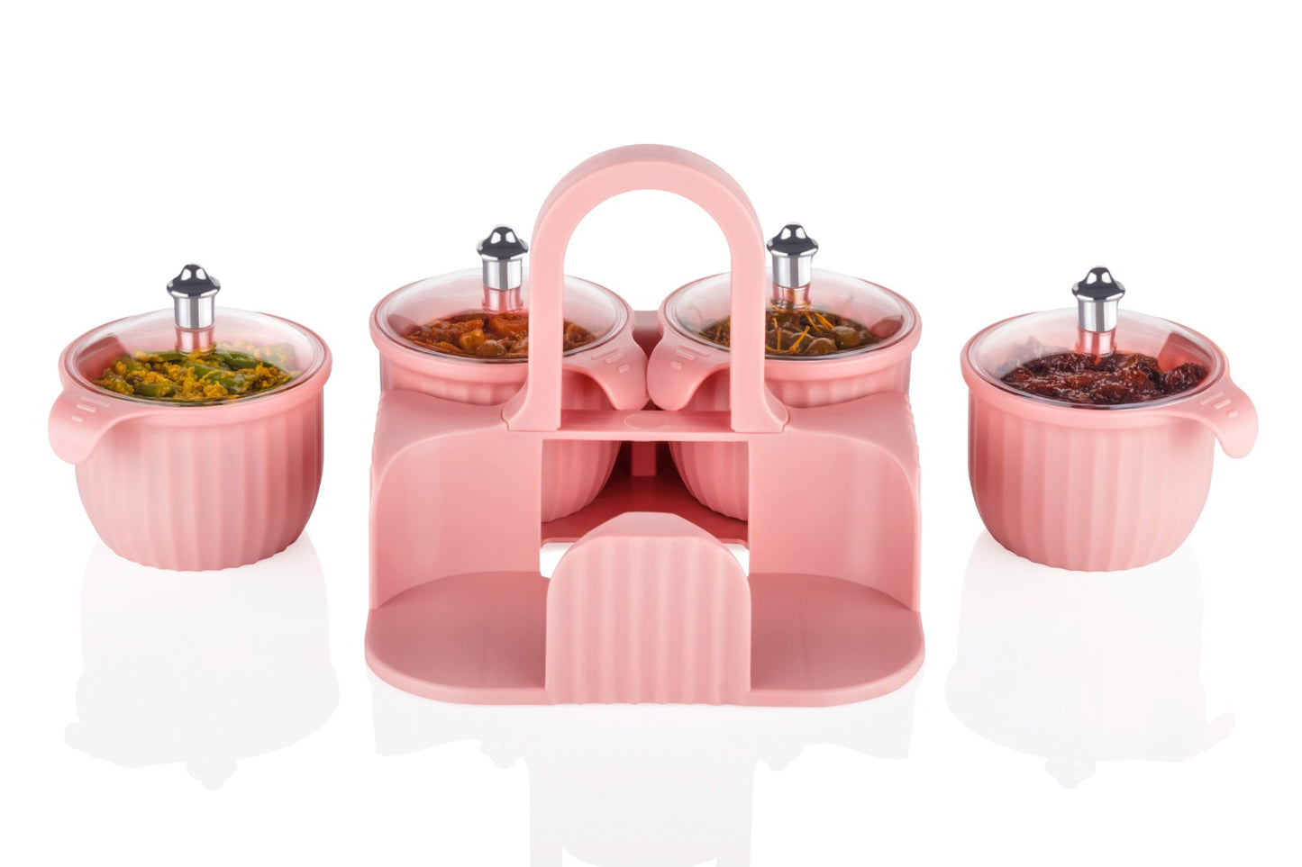 Marvella Multipurpose 4 Jar Dryfruit Set / Candy, Chocolate, Snacks Storage Jar, Masala Jar Set