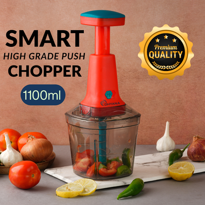 Smart Multipurpose Push Chopper 1100ml / 6 Blades / Vegetable & Onion Cutter