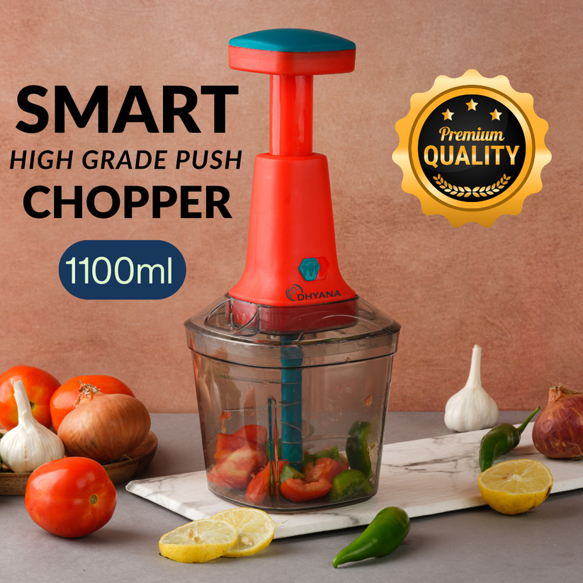 Smart Multipurpose Push Chopper 1100ml / 6 Blades / Vegetable & Onion ...