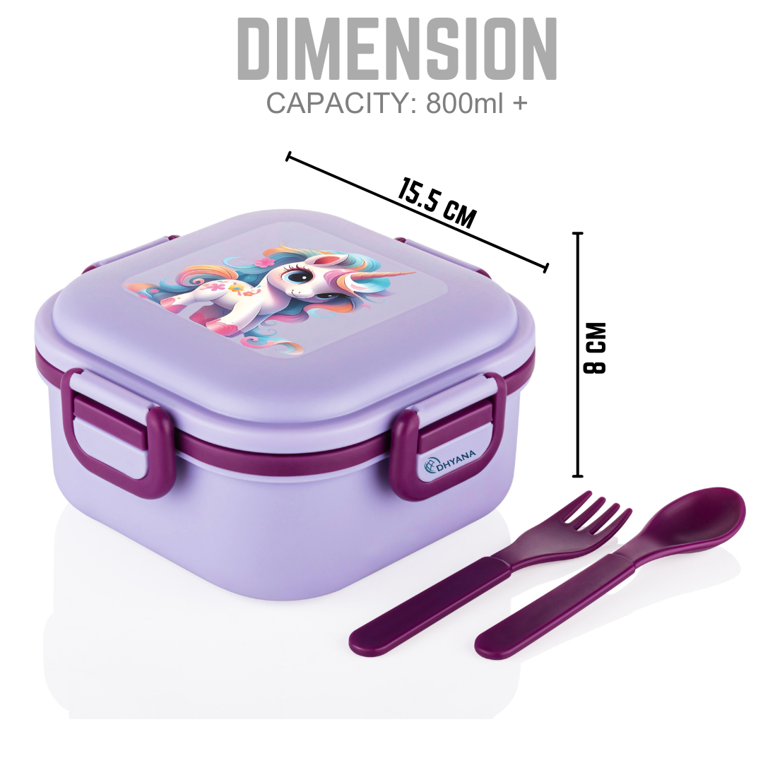 Buy1 Get1 Free Quick Bite lunchbox For School / Office, 4 Compartment Lunchbox with Push Lock