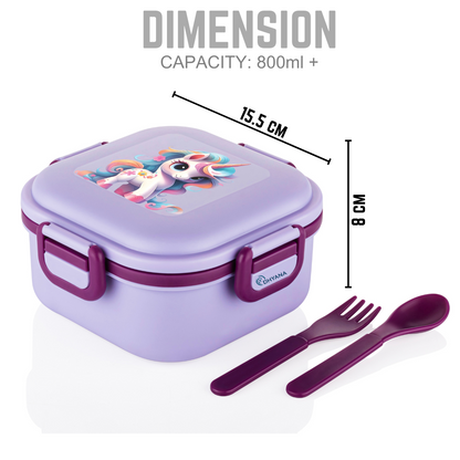 Buy1 Get1 Free Quick Bite lunchbox For School / Office, 4 Compartment Lunchbox with Push Lock