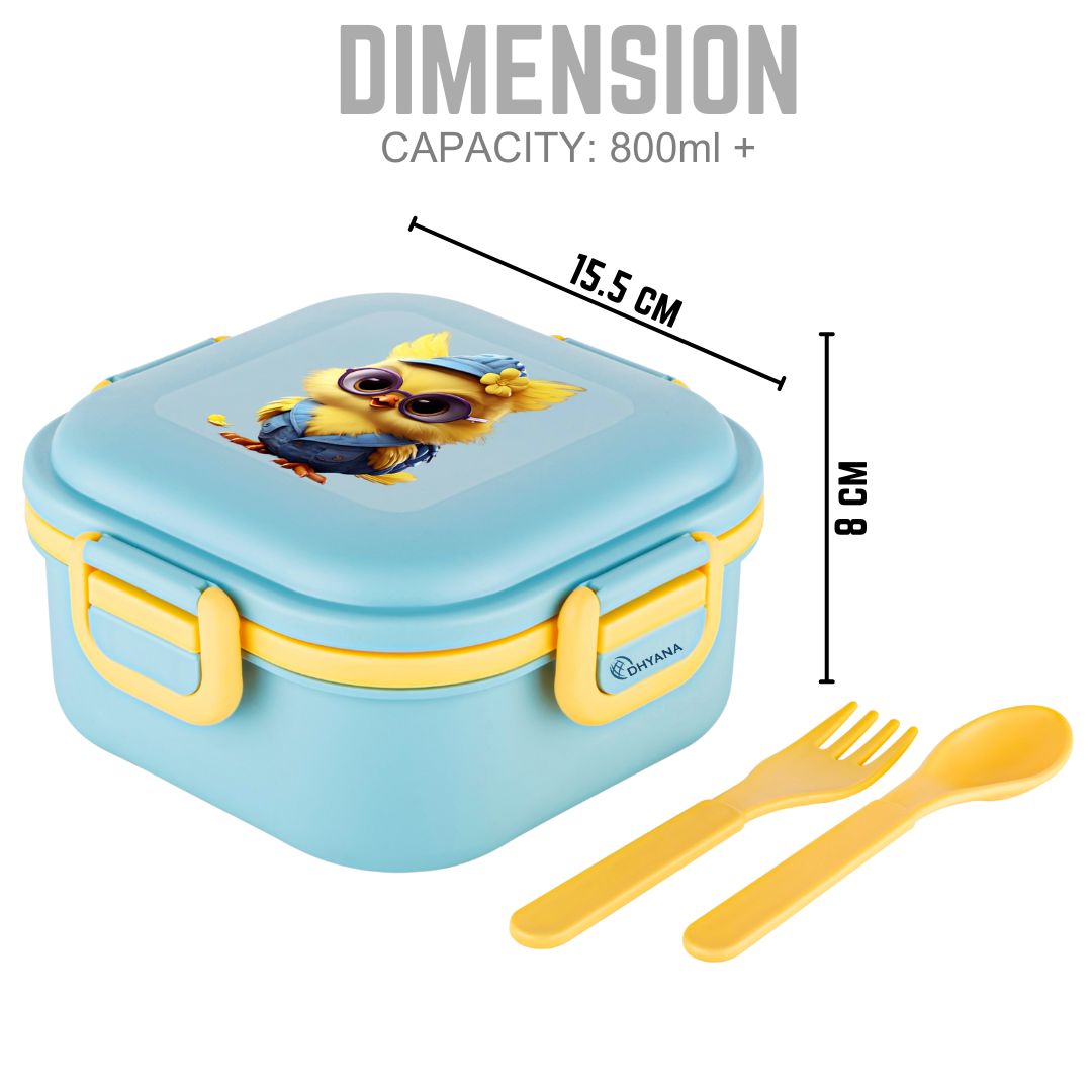 Buy1 Get1 Free Quick Bite lunchbox For School / Office, 4 Compartment Lunchbox with Push Lock