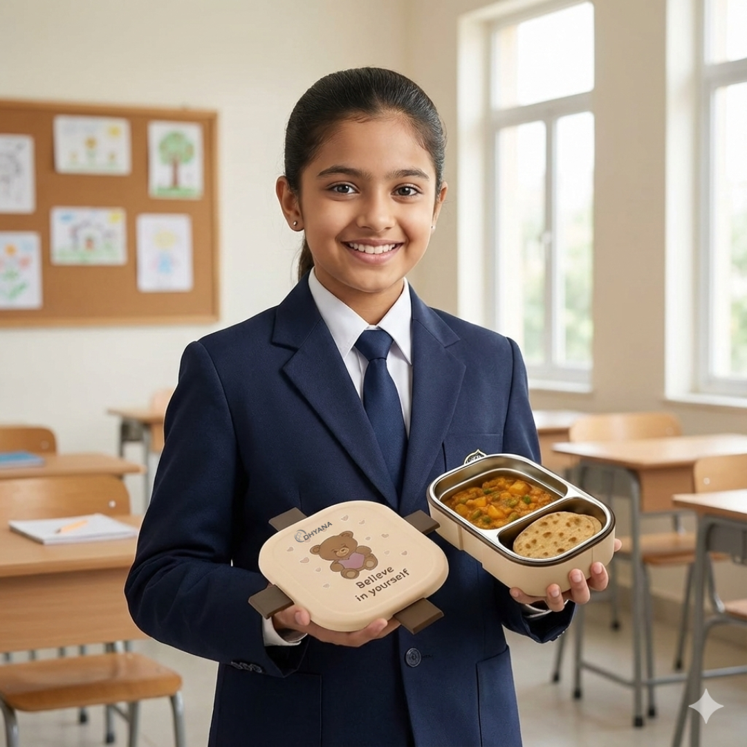 Scooby Twin Lunchbox with Stainless Steel Inner | 2 Compartment Insulated School Lunch Box