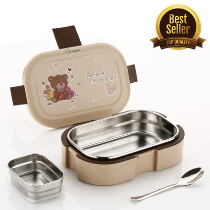 Scooby Lunchbox with Stainless Steel Inner | Insulated Lunch Box with Spoon & Extra Container