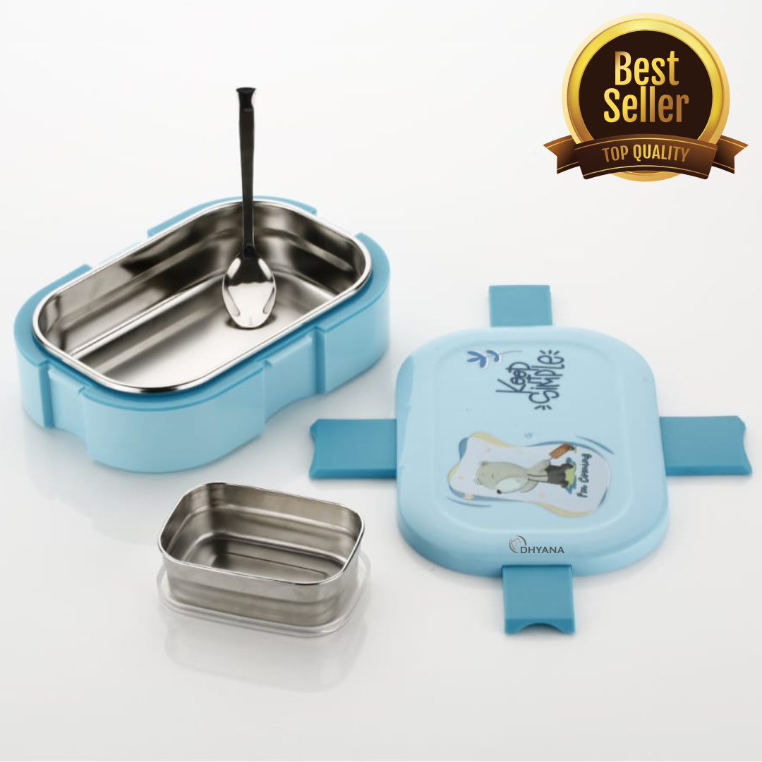 Scooby Lunchbox with Stainless Steel Inner | Insulated Lunch Box with Spoon & Extra Container