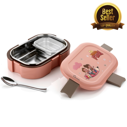 Scooby Lunchbox with Stainless Steel Inner | Insulated Lunch Box with Spoon & Extra Container