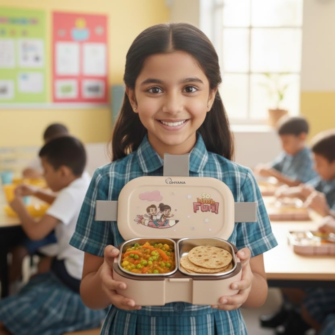 Scooby Twin Lunchbox with Stainless Steel Inner | 2 Compartment Insulated School Lunch Box