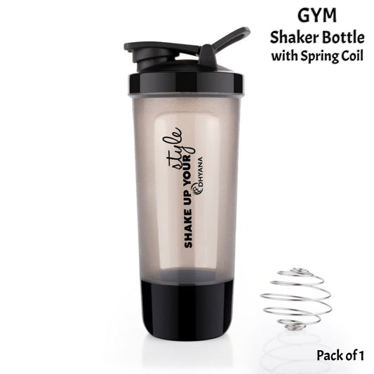 Protein Shaker & Water Bottle for gym or Cycling with Extra Compartment For Men and Women 600 ml