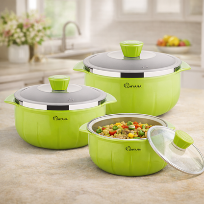 Signature Serving Bowl Microwave Safe Bowl Pack of 3, 1000ml, 1400ml, 2200ml