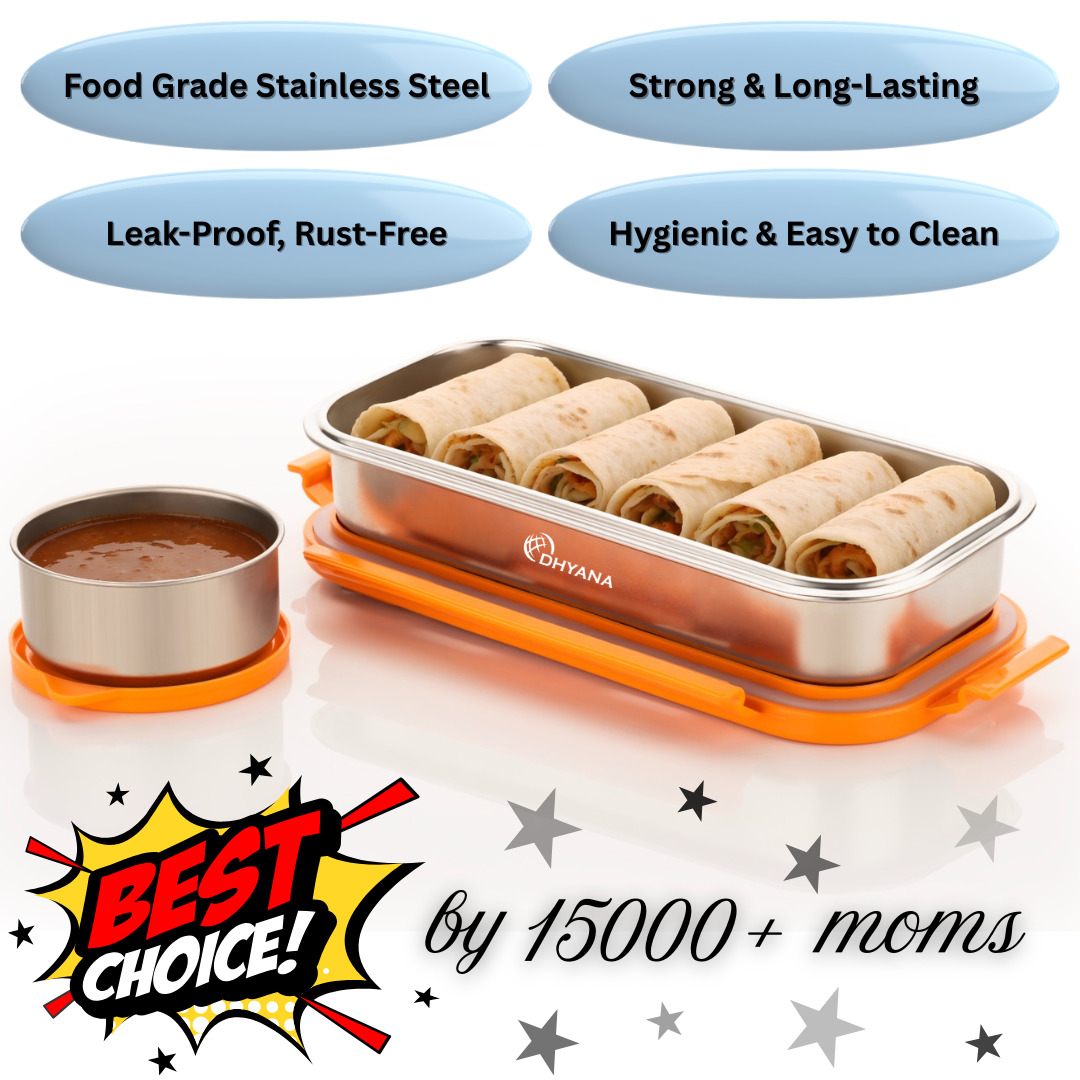 iBite 17 Pro Max Lunchbox | Premium Stainless Steel Lunch Box Tiffin for School & Office