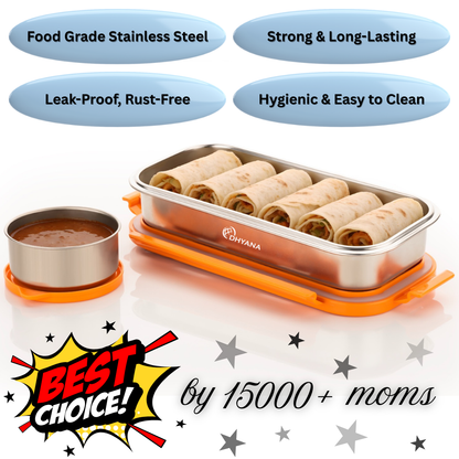 iBite 17 Pro Max Lunchbox | Premium Stainless Steel Lunch Box Tiffin for School & Office